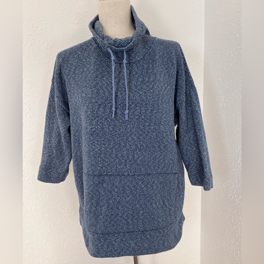 J. Jill Purejill Short Sleeve Cowl Neck Pullover Sweatshirt
